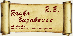 Raško Bujaković vizit kartica